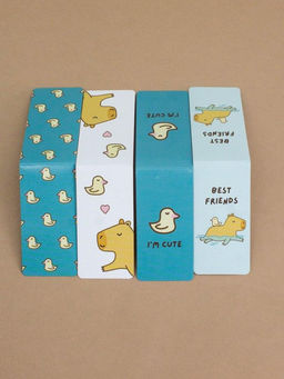 Набор магнитных закладок Capybara and duck, 4 шт., 35х70 мм