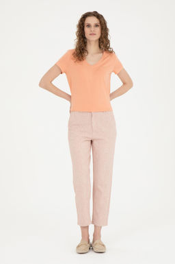Женские брюки из плотной ткани пудрового цвета - U.s. polo assn фото 10