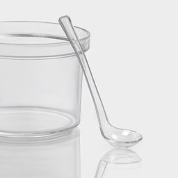 Ёмкость для специй с ложкой Доляна, 400 мл, 10.5×10 см, пластик, прозрачная