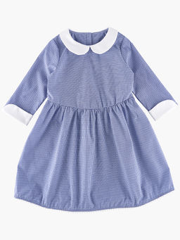 Платье для девочки в клетку UD 2676 синий - Mini maxi фото 3