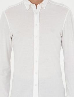 Beyaz Slim Fit Pamuk Kar___ml_ G_mle