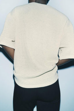 METALLIC THREAD SHORT SLEEVE TOP - Zara фото 10