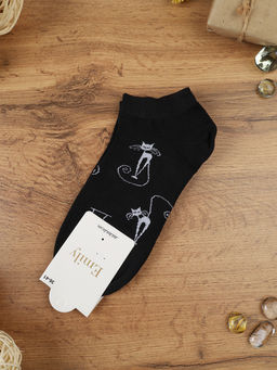 Носки р. 35-40 Кошка короткие / L804 /уп 10/1200/ ОДНА ПАРА/ МАРКА