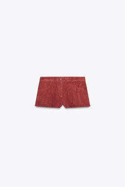 ZW COLLECTION LIMITED EDITION 100% SUEDE LEATHER SHORTS - Zara фото 4
