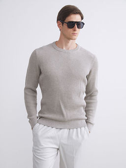 Bisiklet Yaka Erkek Triko Kazak