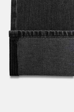 JEANS TRF RECTOS FOLD UP TIRO MEDIO / Negro - Zara фото 8
