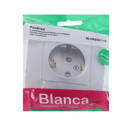 Розетка SE Blanca, 16 А, 250 В, встраиваемая, с з/к, шторки, IP20, алюминий, BLNRS001113