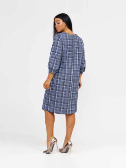 Платье женское, цвет синий белый