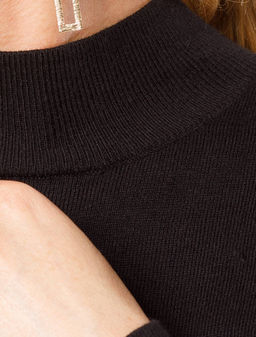 VILATTE / Свободное платье тонкой вязки из хлопка с кашемиром  фото 3