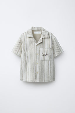 CAMISA PUNTO RAYAS / Verde - Zara фото 2