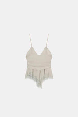 GEORGETTE LACE TOP - Zara фото 6