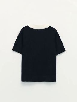 Джемпер поло из вискозы с вышивкой / Zarina  фото 2