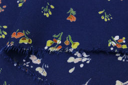 Мерный лоскут - Штапель Премиум Аленький цветочек цв.темно-синий, ш.1.44м, вискоза-100% - Купава фото 5