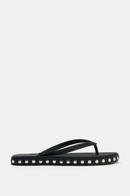 SANDALIA PLANA TACHAS / Negro - Zara фото 3