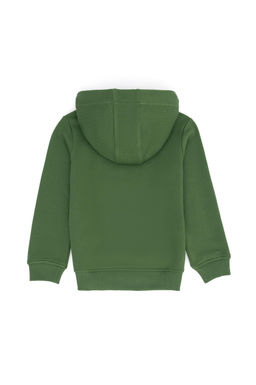 _ocuk Ye_il Basic Kap__onlu Sweatshirt