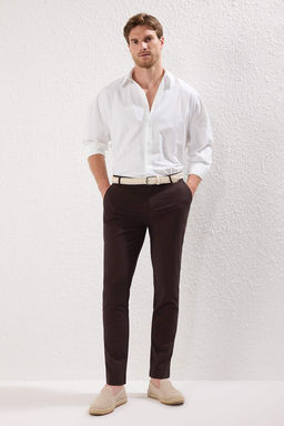 TRENDYOL MAN Tas Slim Fit Italyan Kesim Chino Kumas Pantolon TMNAW23PL00034 - Trendyolmilla фото 35