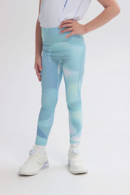 Брюки трикотажные голубой