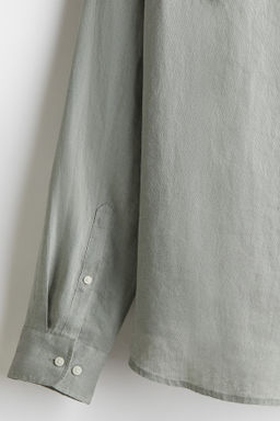 Camisa de lino Slim Fit - H&m фото 7