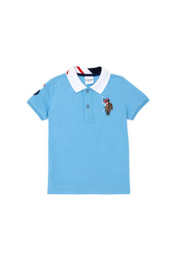 U. S. Polo Assn Базовая футболка-поло бирюзового цвета для мальчиков - U.s. polo assn фото 9
