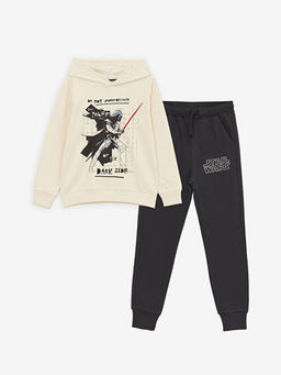 Star Wars Bask?l? Erkek ?ocuk Hoodie ve E?ofman Alt?