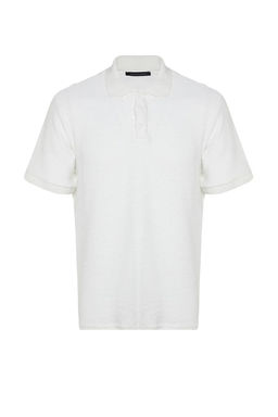 TRENDYOL MAN Beyaz Regular/Normal Kesim K?sa Kol Dokulu Dugmeli Polo Yaka T-shirt TMNSS23PO00018 - Trendyolmilla фото 15
