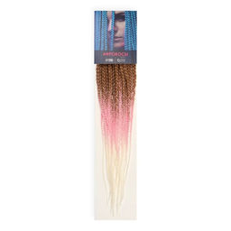 SIM-BRAIDS Афрокосы, 60 см, 18 прядей (CE), цвет русый/розовый/белый(#FR-37) - Queen fair фото 3