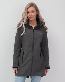 Парка спортивная женская с капюшоном softshell темно-серого цвета 9568TC - Mtforce фото 40