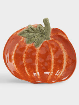 Блюдо, 16х14 см, керамика D, оранжево-зеленое, Тыква с листом, Bright pumpkin - Anna lafarg фото 2