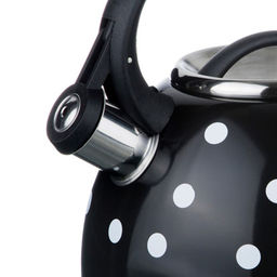 Чайник 2,5л нержавеющая сталь HR732-1 черный в белый горох OLS-001-5