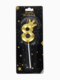 Цена за 3 шт. Свеча для торта «Корона» цифра 8