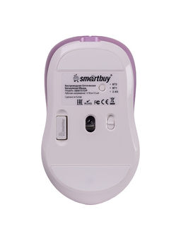 Мышь Smartbuy X57 Dual,беспроводная,BT+USB с зарядкой,4 кнопки, 2000dpi, 300мАч,фиолетовая