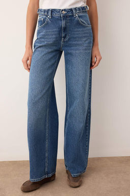 Mavi Dusuk Bel Cep Detayl? Wide Leg Genis Paca Jeans TWOAW26JE00173 - Trendyolmilla фото 3