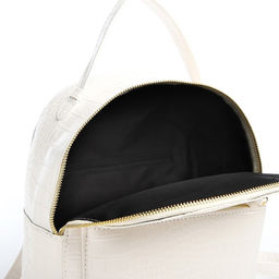 Рюкзак женский из искусственной кожи на молнии, 1 карман, цвет белый - Simaland фото 4