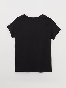 Bisiklet Yaka Basic K?sa Kollu K?z ?ocuk Ti??rt - Waikiki фото 3