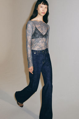 TOP ENCAJE ZW COLLECTION / Gris