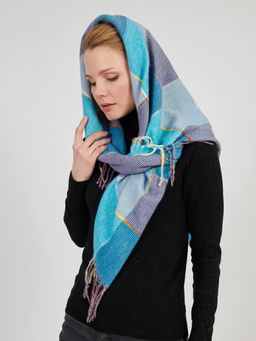 Большой  платок в стиле арт-деко в составе шерсть