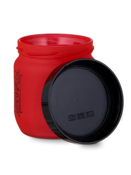 Банка для сыпучих продуктов Любовь на кухне, 425 мл, стекло, красная