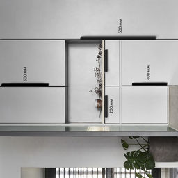 Ручка профильная мебельная торцевая CAPPIO RP100BL, L=500 мм, чёрная