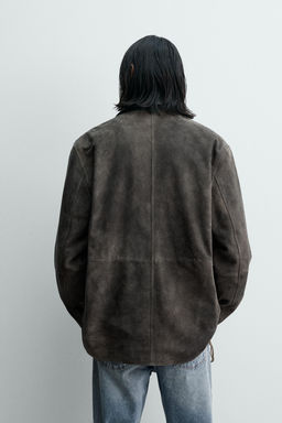 LIMITED EDITION SUEDE LEATHER BLAZER - Zara фото 3
