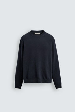 JERSEY REGULAR FIT ALGOD?N - LINO / Marino oscuro - Zara фото 6