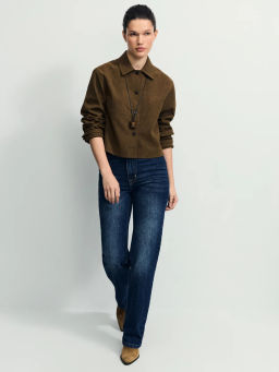 Джинсы straight с высокой посадкой / Zarina