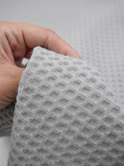 Вафельное премиум-полотно "Italy" цв.Пепельный, ш.1.5м, хлопок-100%, 240гр/м.кв