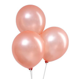 Воздушные шары латексные 5", металл, 100 шт., цвет розовое золото