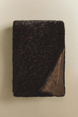 LEOPARD PRINT FAUX FUR THROW - Zara фото 5