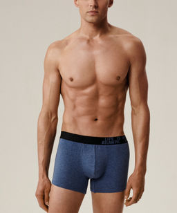 ATLANTIC 3MH-226 Трусы шорты Melange - набор 3 шт. зеленый меланж + винный меланж + голубой меланж фото 2