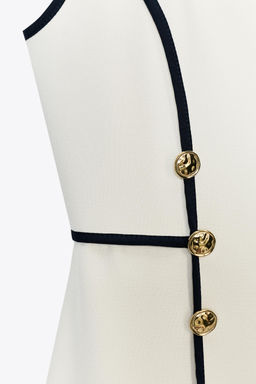CONTRAST TRIM MIDI DRESS - Zara фото 10