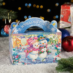 Цена за 5 шт. Подарочная коробка Зимняя Фантазия, 20 x 12 x 19 см