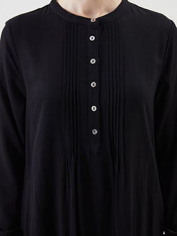 Bisiklet Yaka Elbise