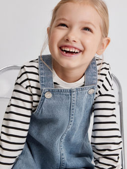 ACOOLA / Сарафан джинсовый детский для девочек Manchkin синий  фото 5