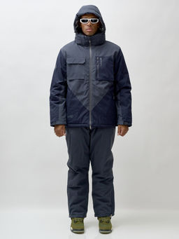 Горнолыжный костюм мужской зимний темно-серого цвета 392TC - Leifensh фото 11